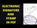 How to sign and stamp a pdf document electronically in Adobe acrobat DC #digitalsignature
