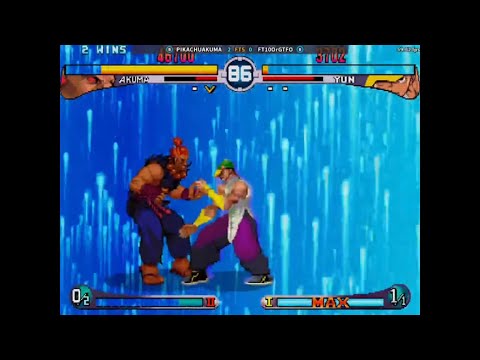 STREET FIGHTER III 2ND IMPACT: PIKACHUAKUMA ( AKUMA ) VS FT10OrGTFO ( YUN ) FIGHTCADE FT5 SET