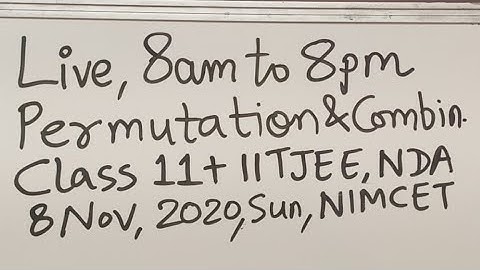 Live 8am to 8pm Permutations and Combinations Maths By Suhag