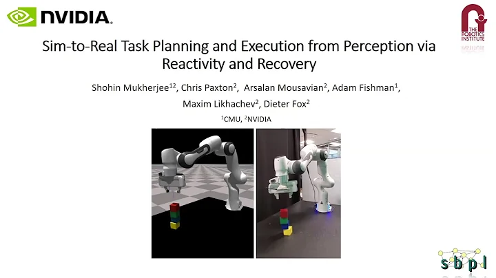 Lecture: Sim-To-Real Task Planning and Execution From Perception by Shohin Mukherjee