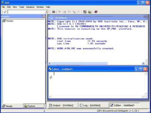 Intro to SAS - YouTube