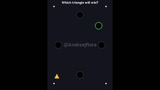 Triangle vs 4 Black Holes! Can It Hit the Rotating Green Hole? #trianglechallenge #viral