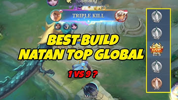 BEST BUILD NATAN TOP GLOBAL - NATAN TOP GLOBAL GAMEPLAY - NATAN GOLD LANE GAMEPLAY - NATAN MLBB