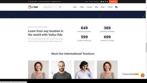Vultur - Courses and LMS Education WordPress training center academy Hono