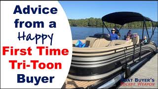 Celebrity Recent First Time Tri-Toon Buyer Give Advice to New Boat Buyers Wealth