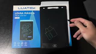 Vídeo Review Lousa Mágica Infantil LCD 8,5 Polegadas  Com Caneta de Desenhar e Escrever