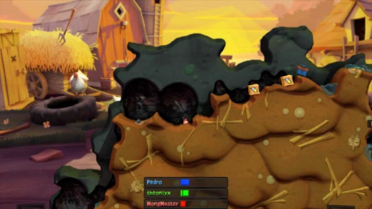 Plebs Playin' Worms Revolution - Game 1 (3P Deathmatch)