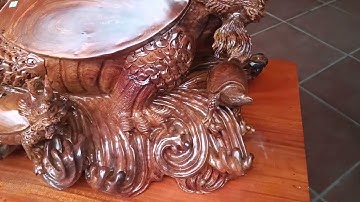 Siêu phẩm mới: long quy - rùa đầu rồng gỗ hương Gia Lai vân nổi bật.