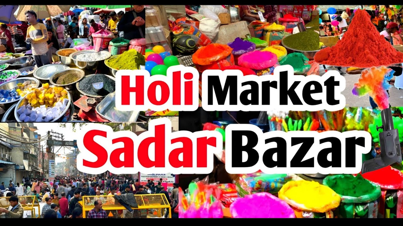 Cheapest Holi Market 2025 🔥 | Exploring Gulal, Pichkari ₹4Rs | Holi Stash😱 | Sadar Bazar Holi Market