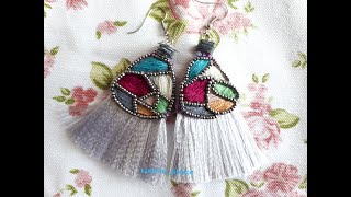 Keçe Ve Şeritten Püsküllü Küpe Yapımı Küpe Modelleri