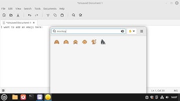 Linux Mint 22.1Cinnamon With Emoji Picker Like In Windows 10/11