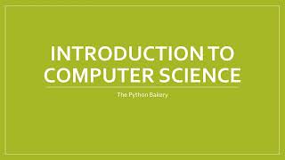 Lesson 1A1) Introduction to Computer Science (Bart)