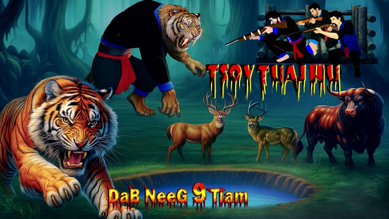 dab neeg 3 kwv tij zov poov sau se dab tsov hu txaus ntshai