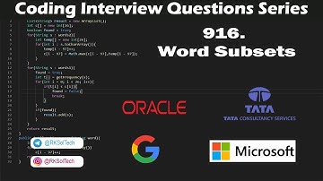 916. Word Subsets | String questions | Coding Interview Questions Series