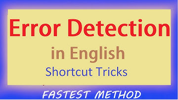 Error Detection and Correction in English | Error Spotting in English Tricks | Bank Exam English