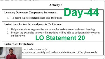 Bridge Course 10th English Day-44 LO Statement-20 Activity-3