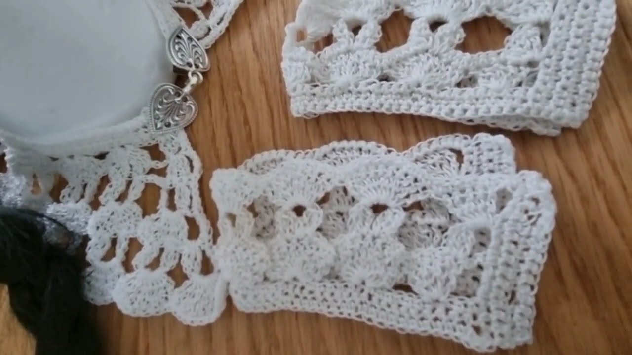 Wednesday Addams inspired Crochet lace collar and cuffs