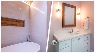 75 Pink White Tile Bathroom Design Ideas You'll Love 