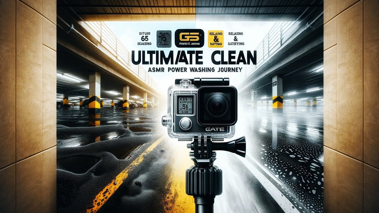 Ultimate Clean: ASMR Power Washing Journey in a Parking Garage