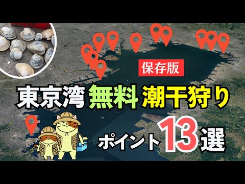 【保存版】東京湾の無料潮干狩り場13選｜千葉県、東京都、神奈川県の東京湾で無料で潮干狩りができるポイントを一挙紹介！密猟を避けるための漁業権の仕組み＆確認方法も紹介