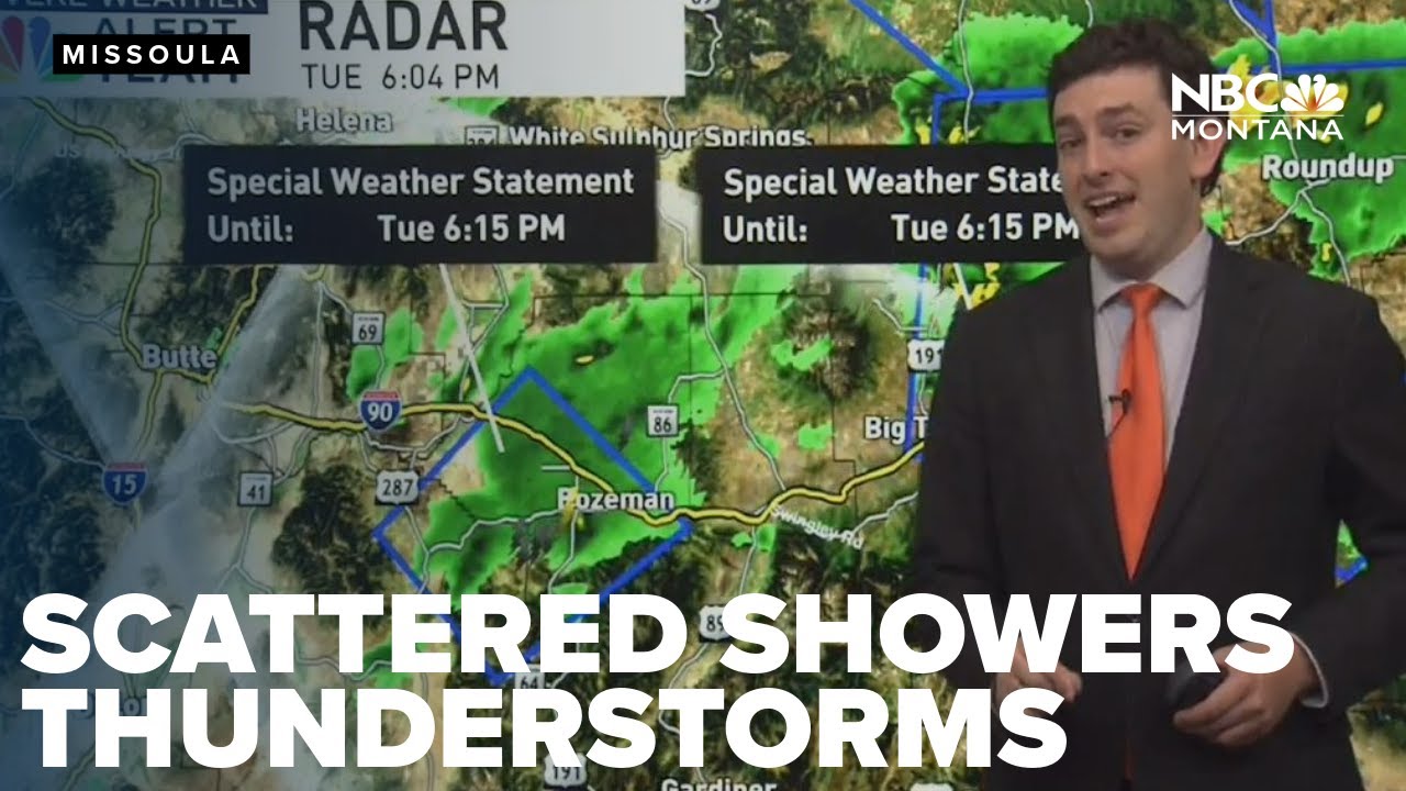 Scattered showers, lightning and thunderstorms across western Montana ...