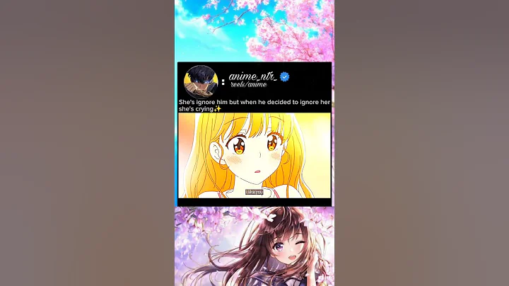 she's ignore him but when he decided toignore her she's crying#anime #animeedit #romantic #love #sad