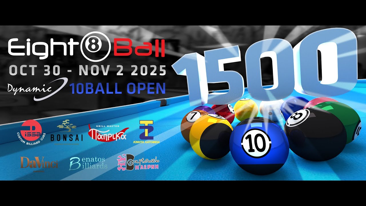Image of video the Dynamic Open 10Ball GREECE 🇬🇷 10-Ball Day 3 15