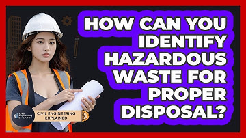 How Can You Identify Hazardous Waste For Proper Disposal? - Civil Engineering Explained