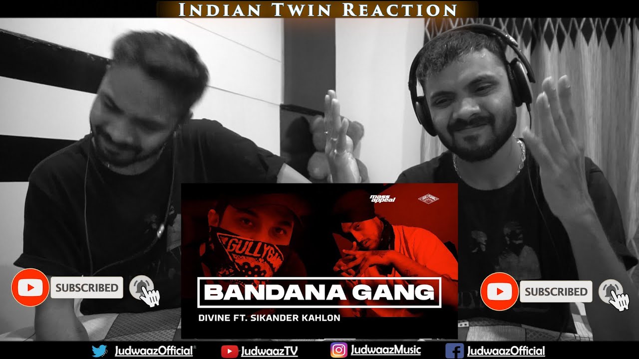 Indian Twin Reaction DIVINE BANDANA GANG Feat. Sikander Kahlon