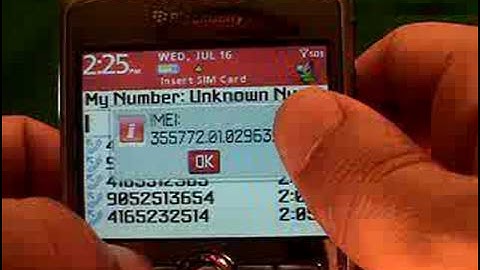How To Find You IMEI # for a Blackberry 8300 Unlock Code