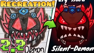 Geometry Dash | Difficulty Faces recreation of Kirby Gamer Art's Video