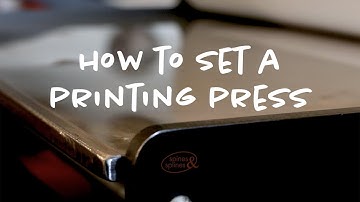 Setting an etching press to print intaglio or relief
