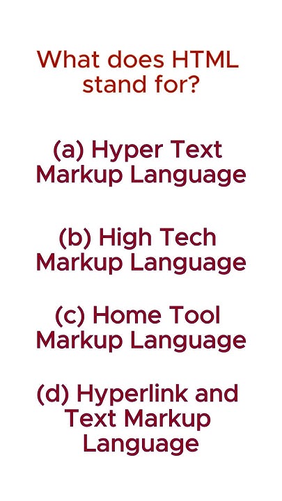 Html stand for | computer science Macq's | #computer #shortvideo - YouTube