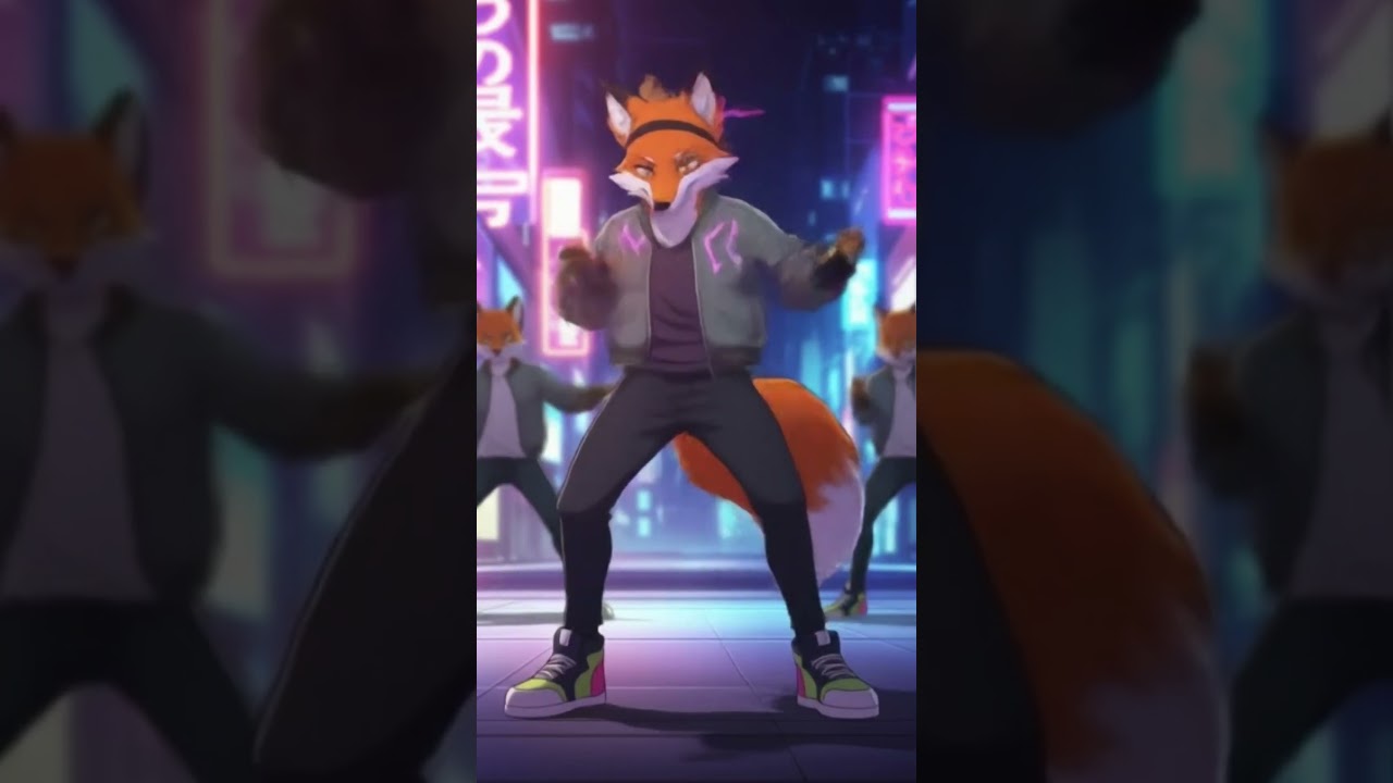 A fox is dancing! 🦊💃 
