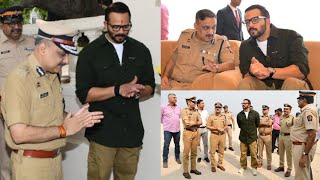 Rohit Shetty with Police officer,Vivek Phansalkar Inaugurated a new police station at Juhu Beach 😎🔥📸