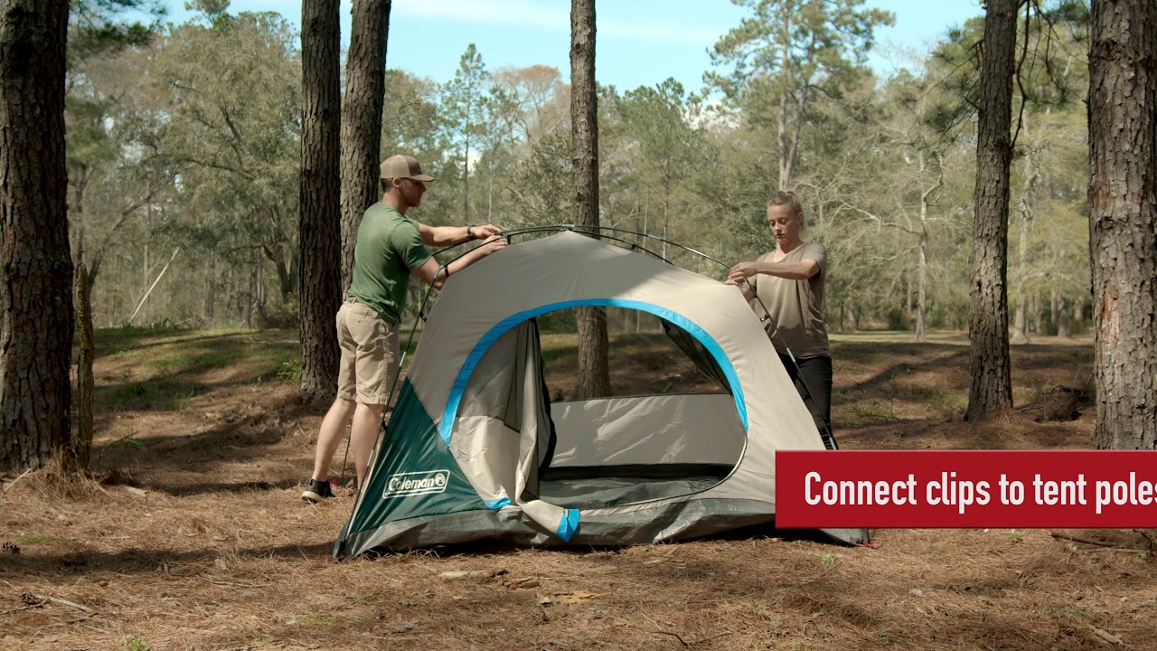 Coleman 4-Person Skydome Camping Tent with LED Lighting