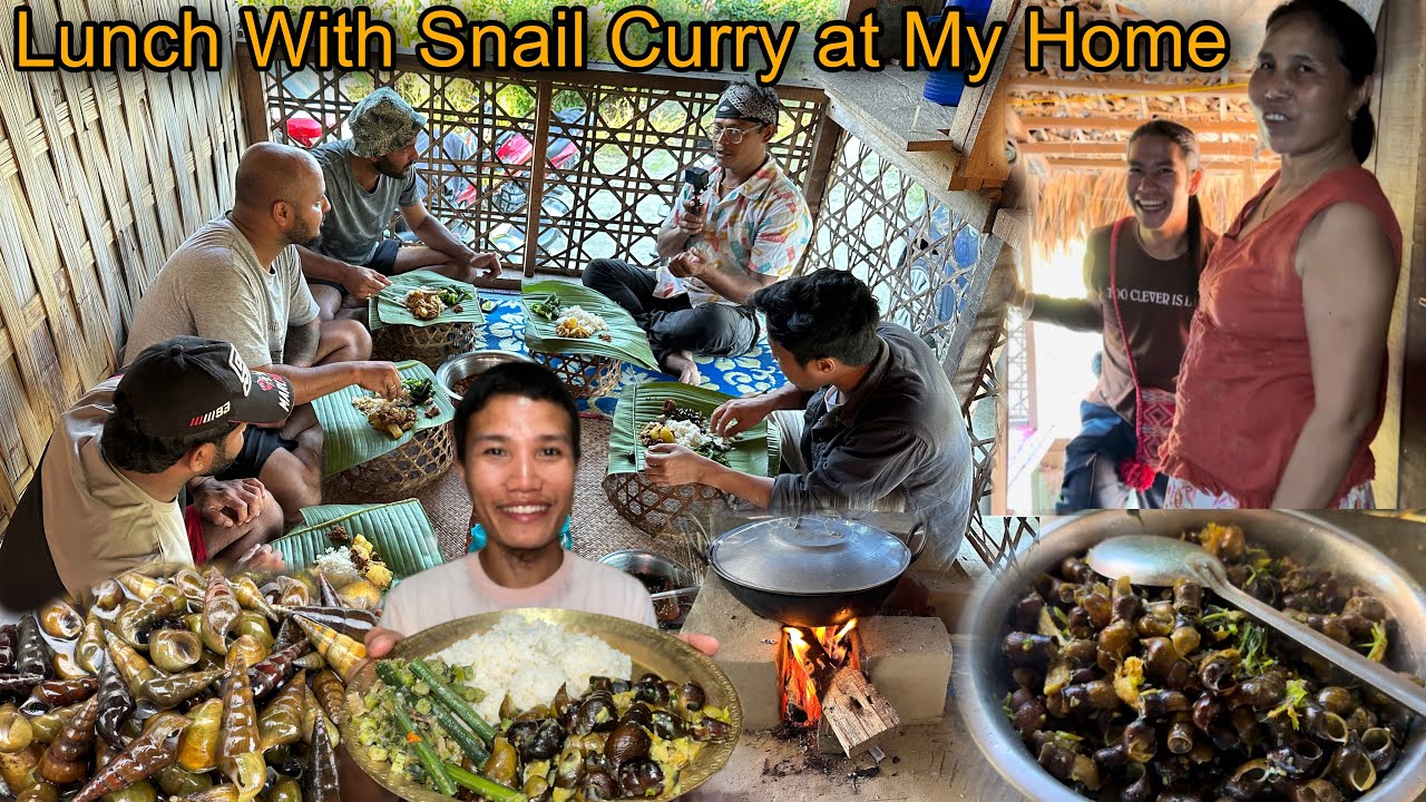 Invited My Friends For Lunch With Snail Curry At My Home 🤤|| Monu Came To My Home After 1 Year🥰