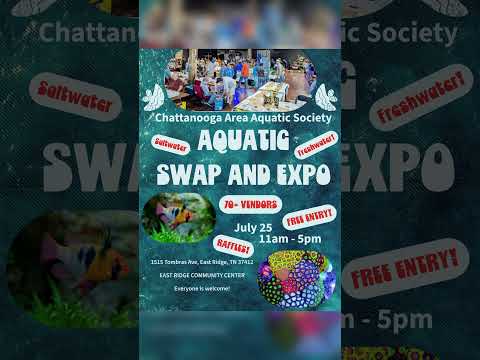 FREE This Weekend July 25th Chattanooga Aquatic Swap and Expo #aquarium #fishkeepinghobby #fish