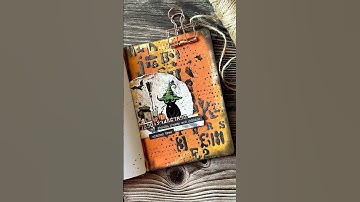 mini art journal - Halloween 🎃 #artjournal t
