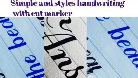Beautiful Handwriting With Cut Marker | Easy + Stylish Writing#handwriting#viralvideo#Foryou