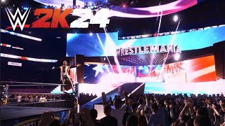 WWE 2K24 Roman Reigns vs. Cody Rhodes - WWE Universal Championship Match WrestleMania 39 1440p