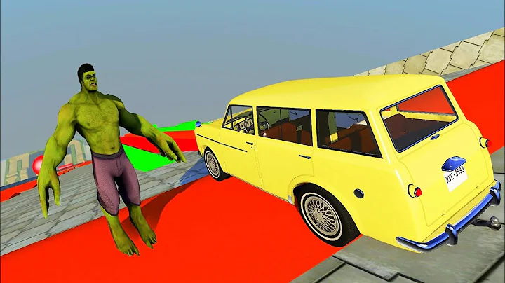 Descent With Bumps And Ramps & Giant HULK - Beamng drive Descending Down a Dangerous Hill