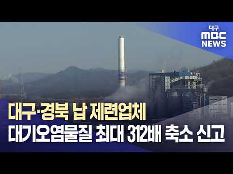 대구·경북 <strong>납</strong> 제련업체 대기오염물질 최대 312배 축소 신고 | 대구MBC뉴스