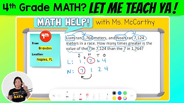 4th | Place Value...How Many Times Greater? | Math Help with Ms. McCarthy