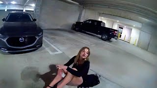 Police Surprise Girl In Parking Garage, Ends Badly