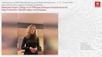 Kristin Persson: Materials Project: Design of an Effective Software Infrastructure