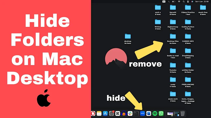 How to remove folders on macbook desktop without deleting | Hide mac desktop icons