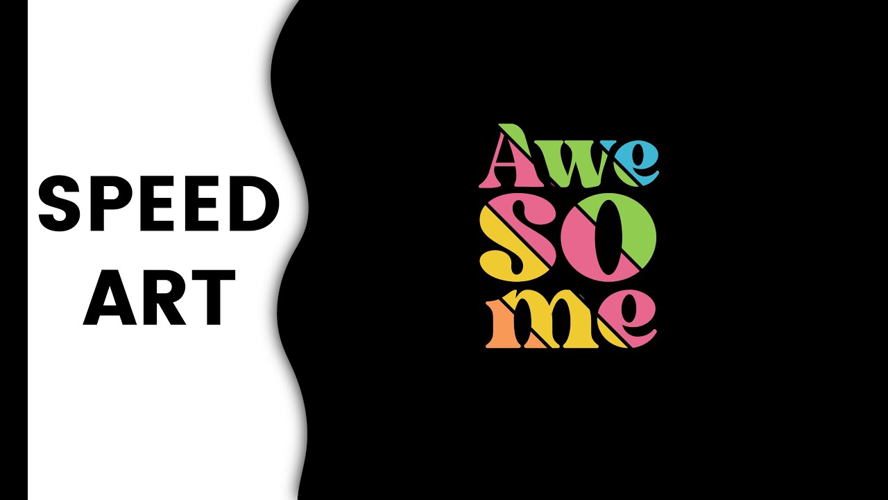 Speed Art--Awesome Text Effect--Adobe Illustrator