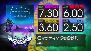 【GITADORA】 ロマンティックのかけら (MASTER ~ BASIC) Drum
