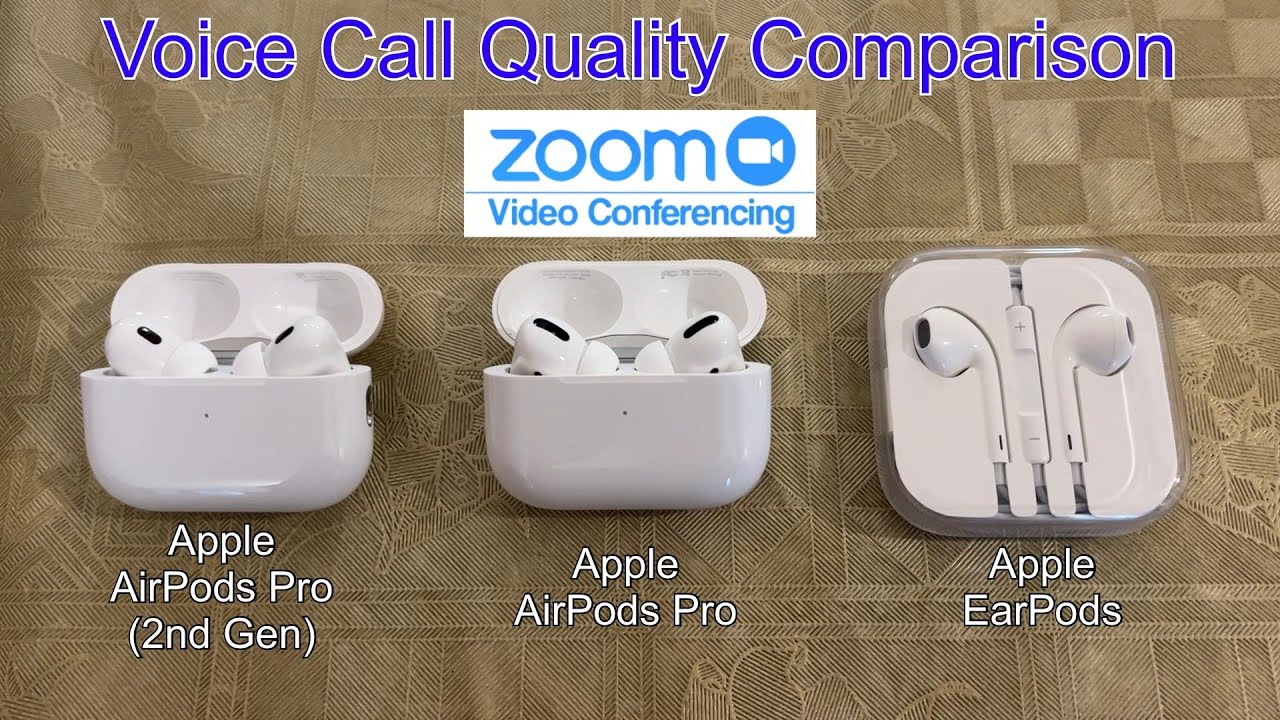 Apple AirPods Pro 2 Call Quality Comparison vs AirPods Pro vs EarPods  Review - YouTube